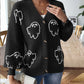 Dámské vintage halloween duch vneck pletené vesty1