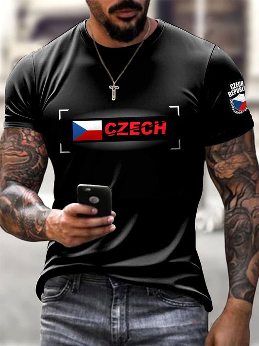 Pánské kreativní košile s českou vlajkou