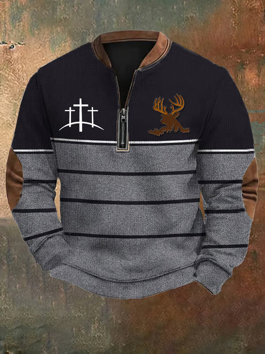 Pánské vintage art faith casual sweatshirt