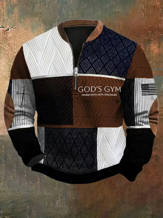 Pánské vintage art faith casual sweatshirt
