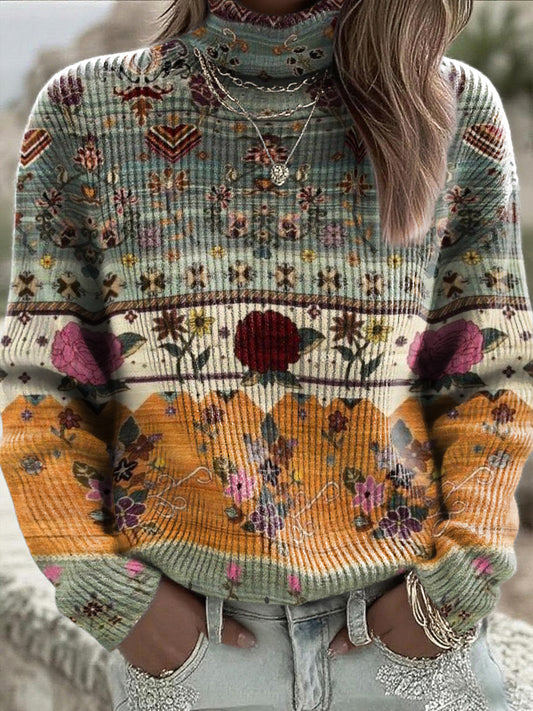 Dámské klasické květinové kolečko jumper