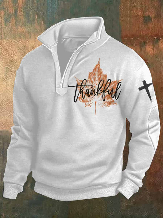 Retro faith print casual polo shirt