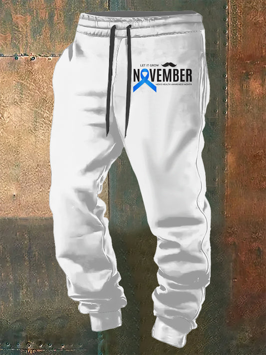 Pánské kalhoty pro rakovinu prostaty vytištěné šňůry