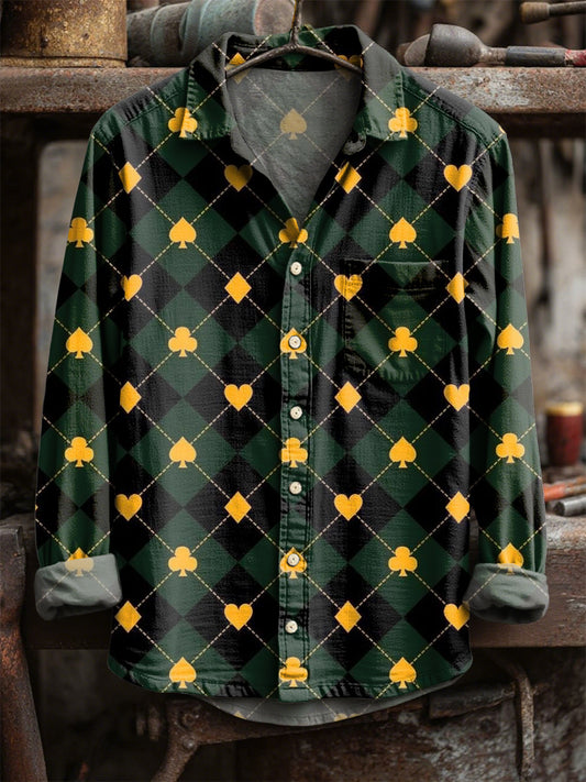 Retro stripe print casual s dlouhými rukávy