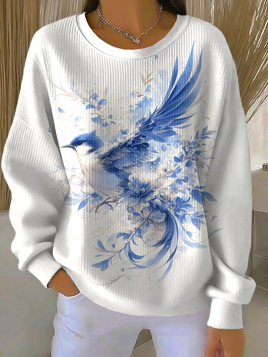 Ženské vinobranie kolibrík kvetinové neformální posádka krku pulóver