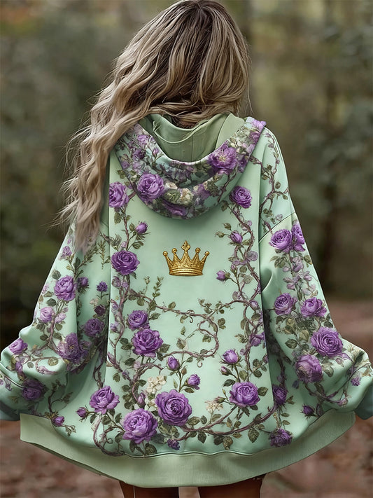 Dámské vintage květinové patchwork art print pohodlné příležitostné mikina