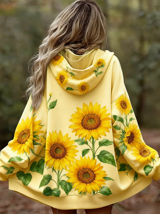 Dámské vintage květinové patchwork art print pohodlné příležitostné mikina