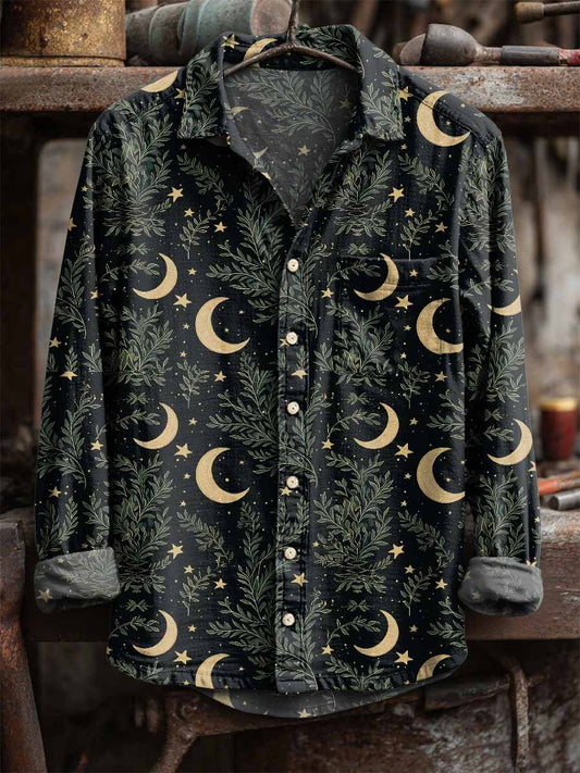 Retro hvězda tisk neformální tričko s dlouhým rukávem