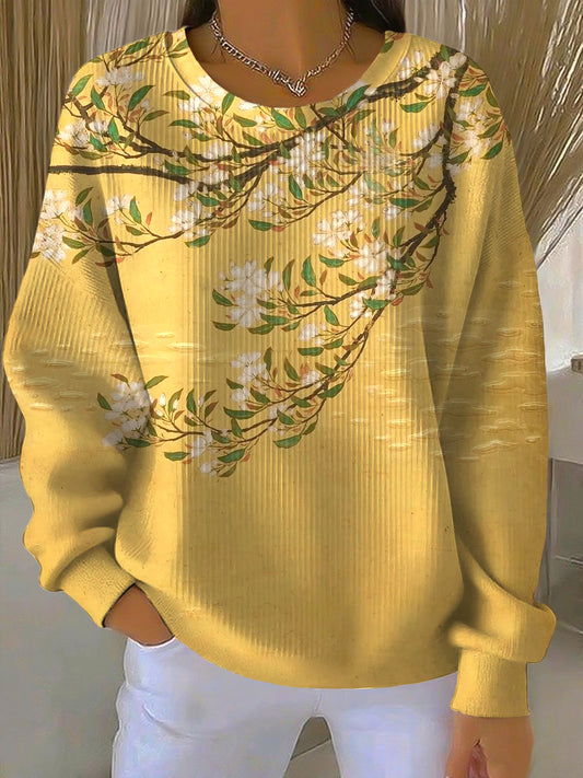 Dámské abstraktní květinová tisk neformální sestřička