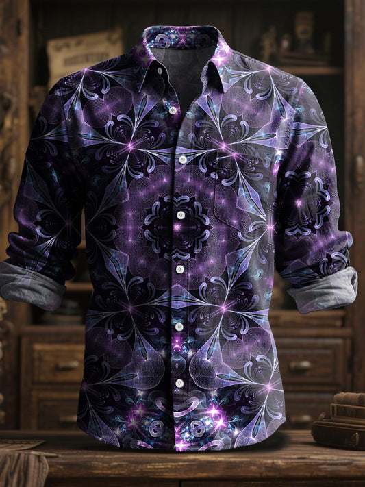 Retro abstraktní mandala art s dlouhými rukávy