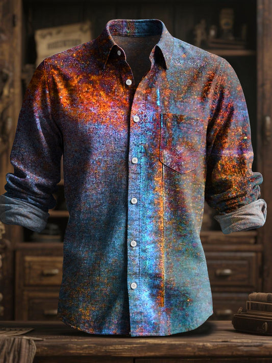 Vinobranie umění znepokojená textura s dlouhým rukávem