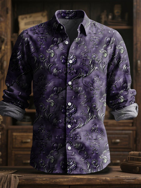 Vintage barokní totem art s dlouhým rukávem košile