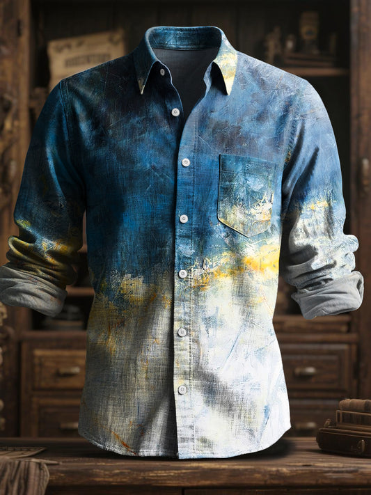 Retro abstraktní barevné graffiti art s dlouhým rukávem