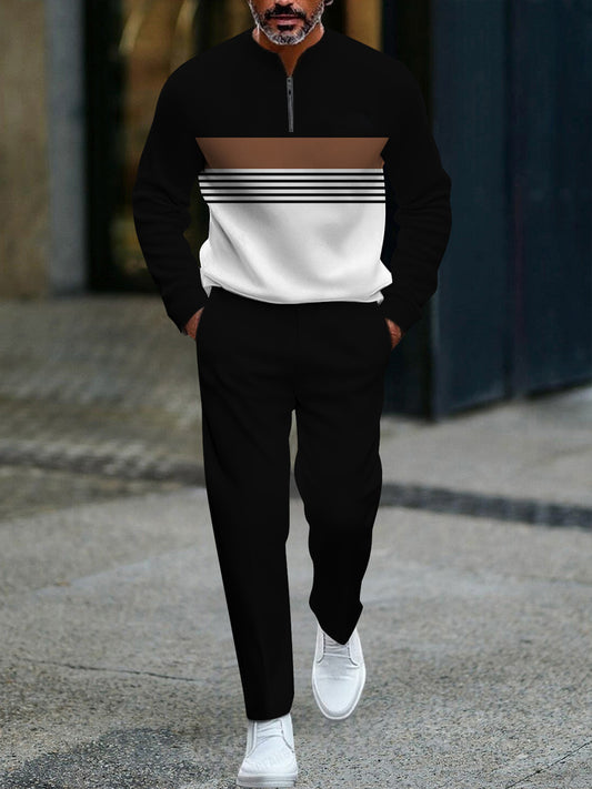 Pánské minimalistické módní podnikání příležitostné polo kalhoty oblek