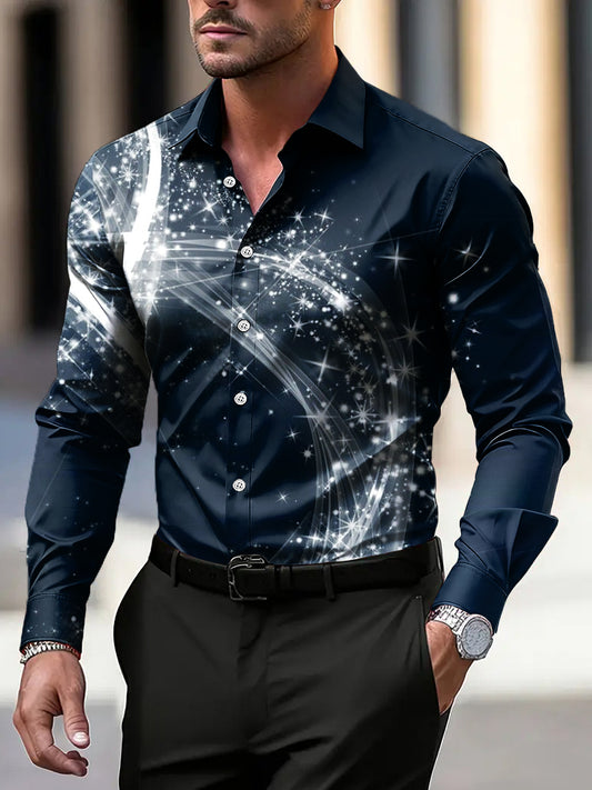 Pánské vintage asymetrickésteh business casual košile