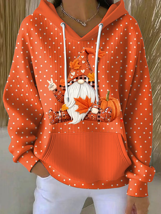 Ženské díkuvzdání trpaslík polka dot příležitostná mikina