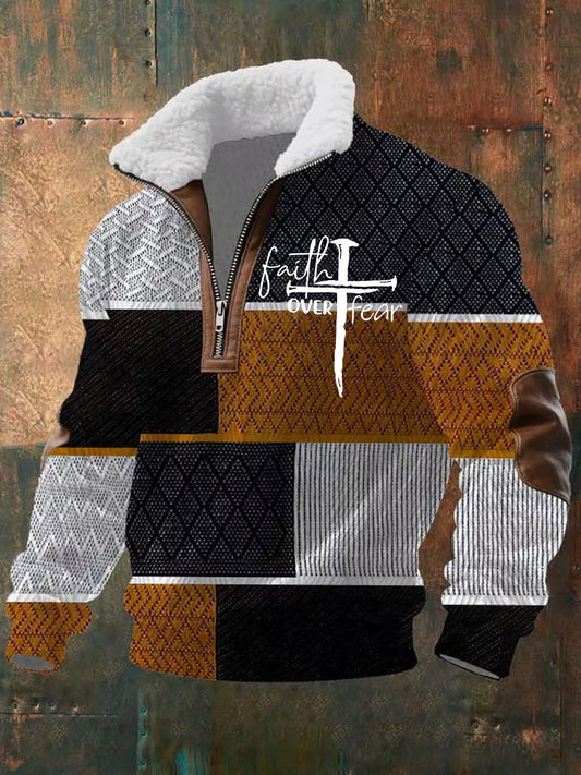 Pánské vintage art faith casual sweatshirt