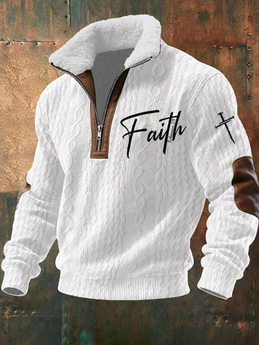 Pánské vintage art faith casual sweatshirt