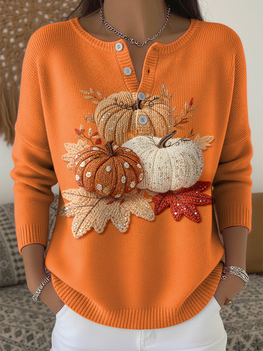 Ženské díkuvzdání dýně javor list umění vneck top