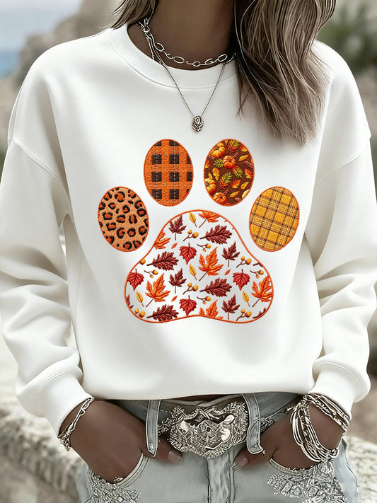 Ženské díkuvzdání umění casual crewneck sweatshirt top