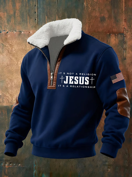 Pánské vintage art faith casual sweatshirt