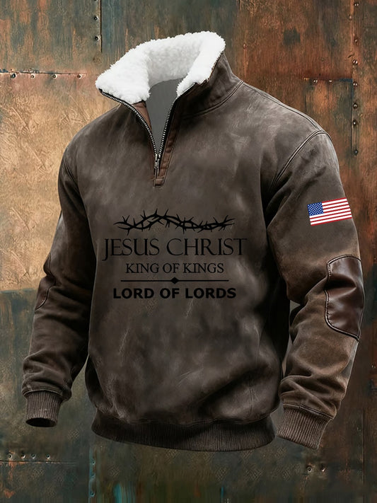 Pánské vintage art faith casual sweatshirt