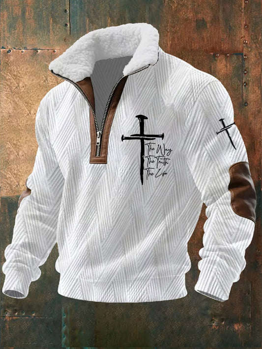 Pánské vintage art faith casual sweatshirt