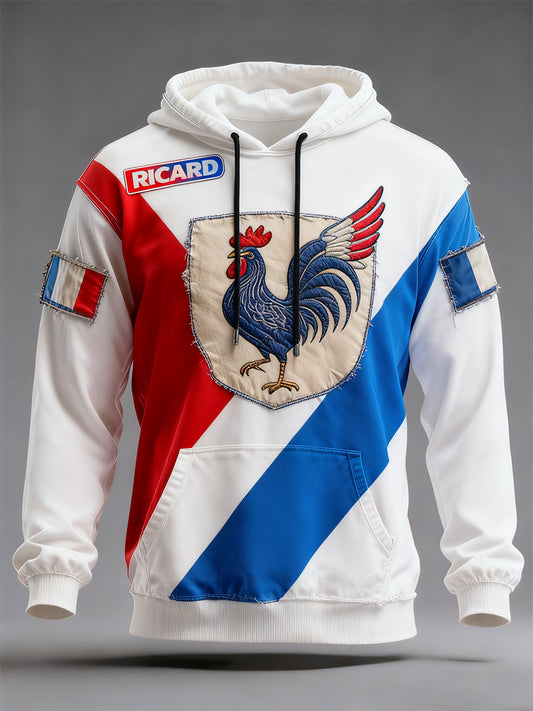 Pánské francouzské vlajky ricard casual hoodie