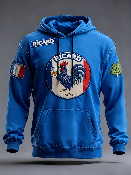 Pánské francouzské vlajky ricard casual hoodie
