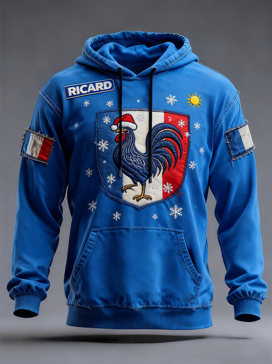 Pánské francouzské vlajky ricard casual hoodie