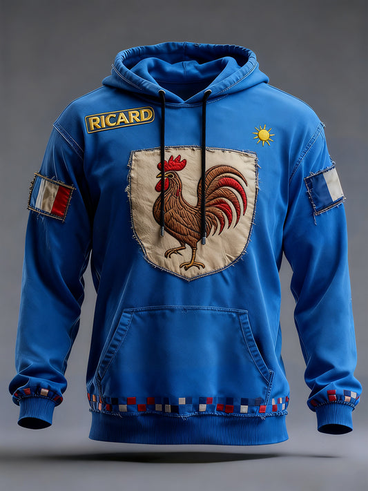 Pánské francouzské vlajky ricard casual hoodie