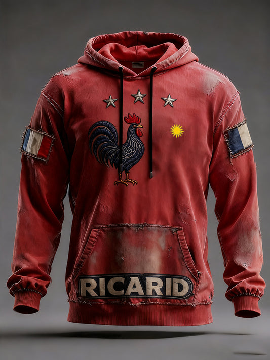 Pánské francouzské vlajky ricard casual hoodie