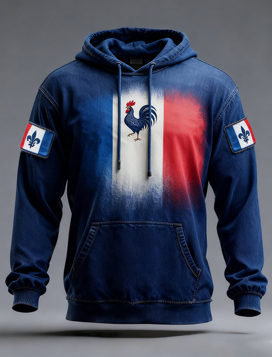 Pánské francouzské vlajky ricard casual hoodie