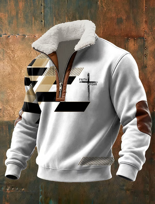 Pánské vintage art faith casual sweatshirt