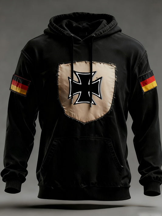 Pánské vintage německá vlajka umění tisk mikina