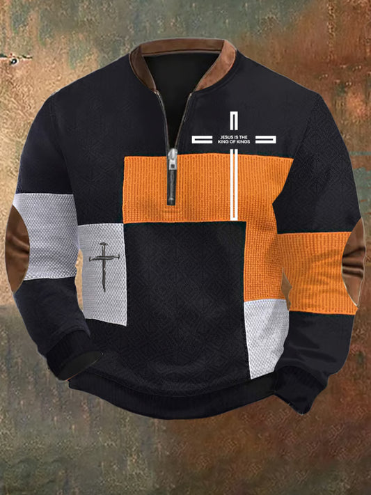 Pánské vintage art faith casual sweatshirt