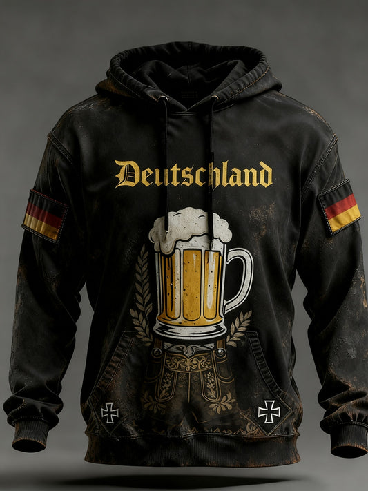 Pánské vintage německá vlajka umění tisk mikina