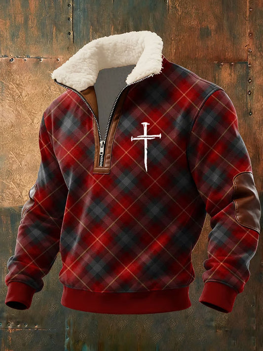 Pánské vintage art faith casual sweatshirt