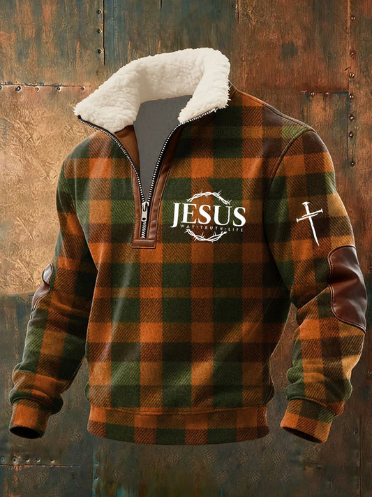 Pánské vintage art faith casual sweatshirt