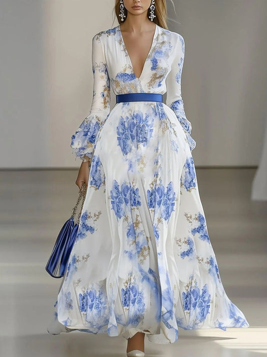 Ženy vintage bohémské květinové šaty