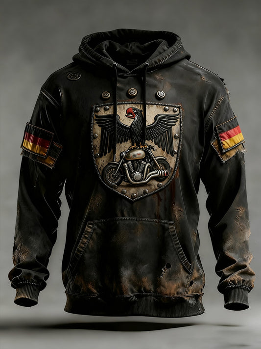 Pánské vintage německá vlajka umění tisk mikina