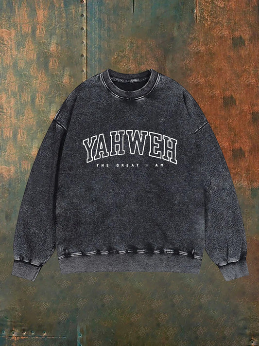 Pánské vintage znepokojená křesťanská příležitostná mikina