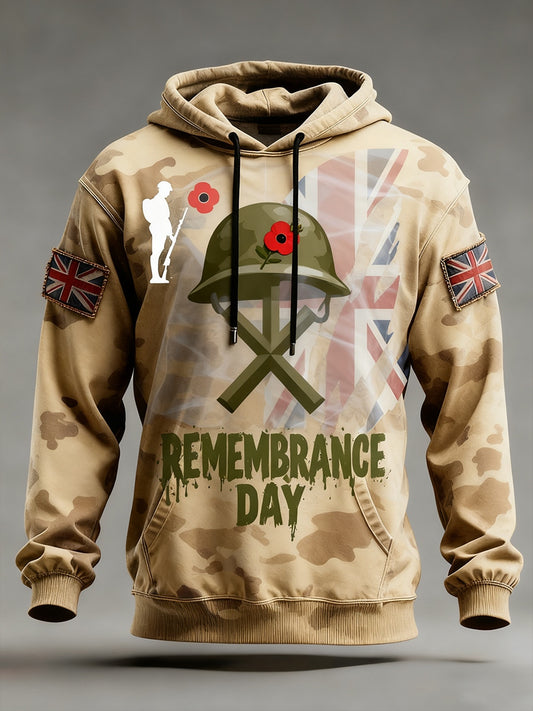 Den paměti pánů "lest we forget" poppy hoodie